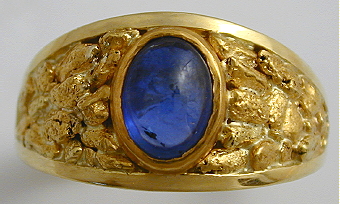 7C with 1.9c Blue Sapphire Cabochon